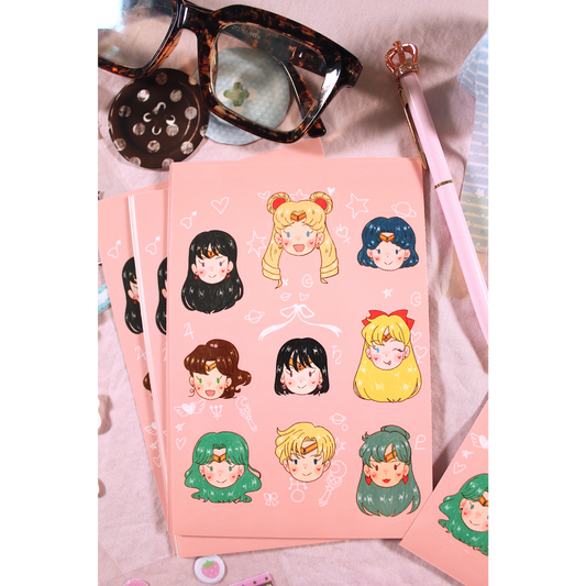 Sailor Moon & Senshi Sticker Sheet