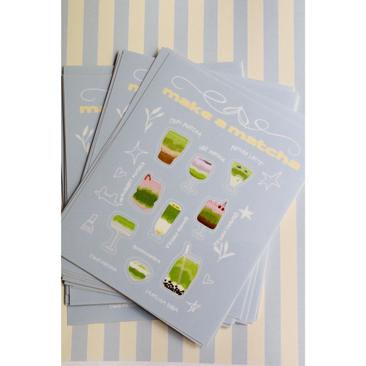 Make a Matcha Sticker Sheet